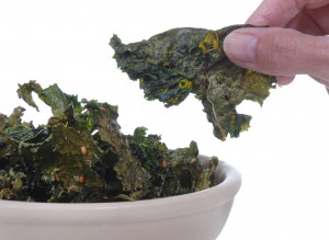 Kale chips are delicious.